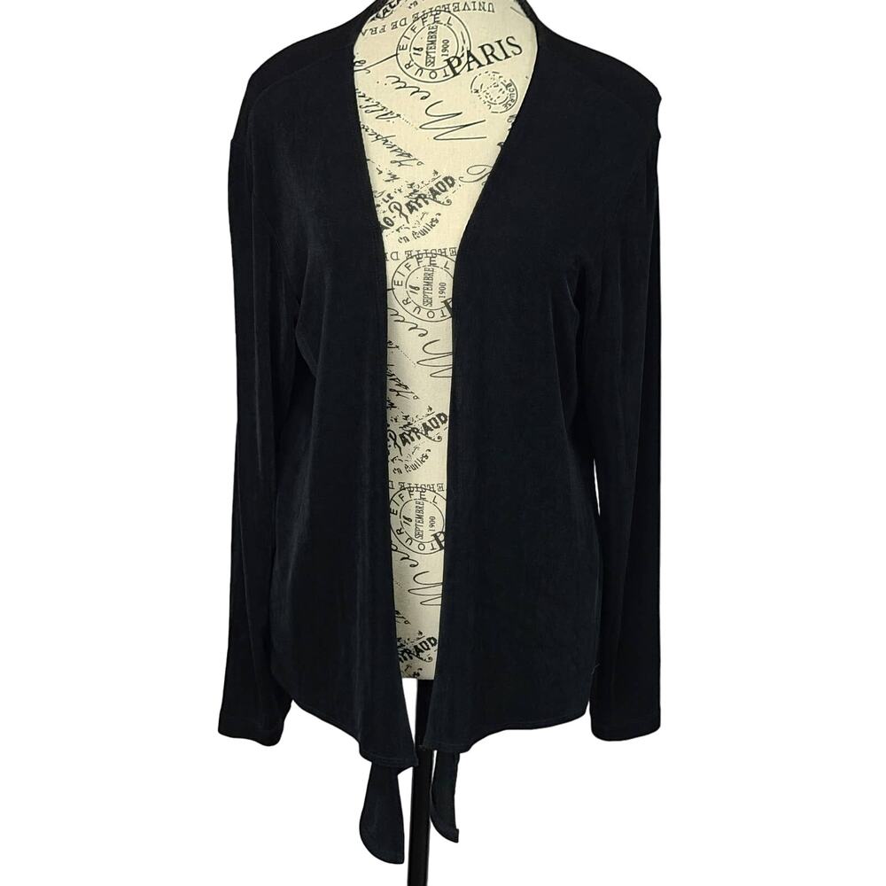 Chico's Travelers Cardigan Open Front w Tie at Waist Size 2 Large 12